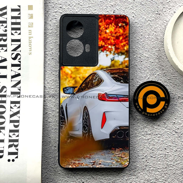 Moto G85 - Car Premium Glossy - Premium Printed Glass soft Bumper shock Proof Case