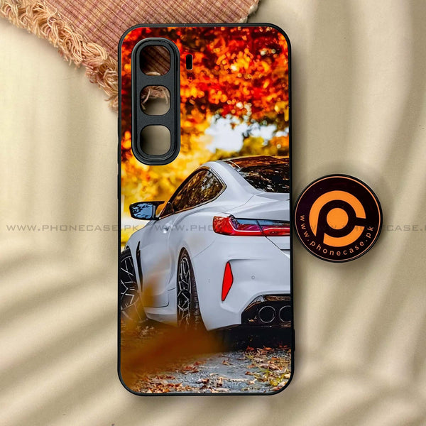 Infinix Hot 60 Pro - Car Premium Glossy - Premium Metal Printed soft Bumper shock Proof Case