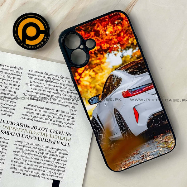 iPhone 16 Plus - Car Premium Glossy - Premium Printed Glass soft Bumper shock Proof Case