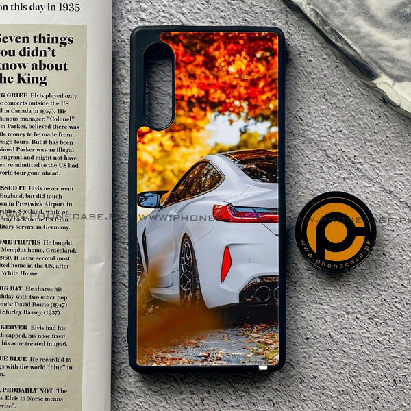 LG G9 - Car Premium Glossy - Premium Metal Printed soft Bumper shock Proof Case