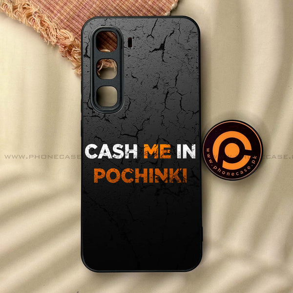 Infinix Hot 60 Pro - Cash Me - Premium Metal Printed soft Bumper shock Proof Case