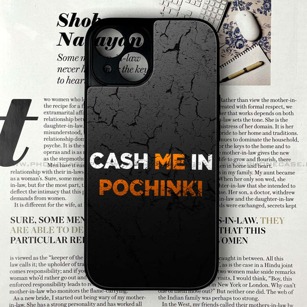 iPhone 14 - Cash Me - Premium Printed Glass soft Bumper shock Proof Case