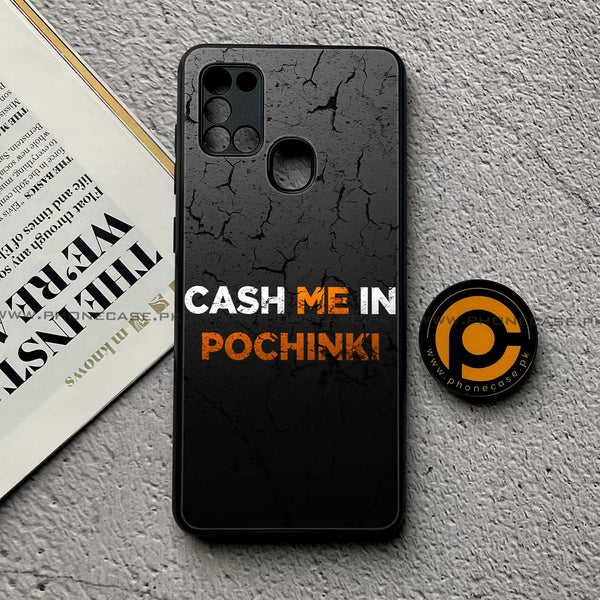 Samsung Galaxy A21s - Cash Me - Premium Printed Glass soft Bumper Shock Proof Case