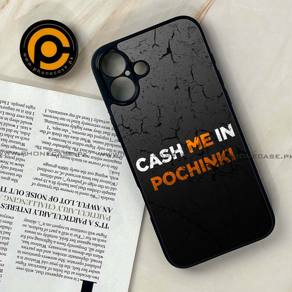 iPhone 16 Plus - Cash Me - Premium Printed Glass soft Bumper shock Proof Case