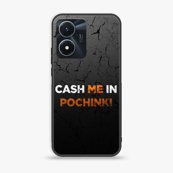 Vivo Y02s - Cash Me -  Premium Printed Metal soft Bumper shock Proof Case