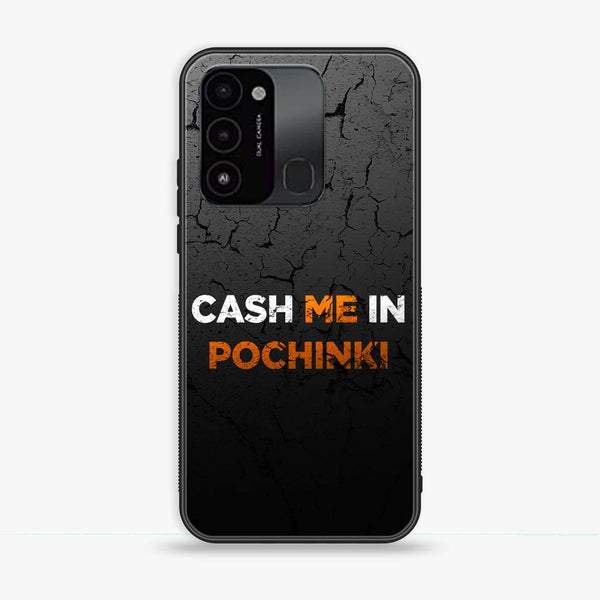 Tecno Spark Go 2022 - Cash Me - Premium Printed Glass soft Bumper Shock Proof Case