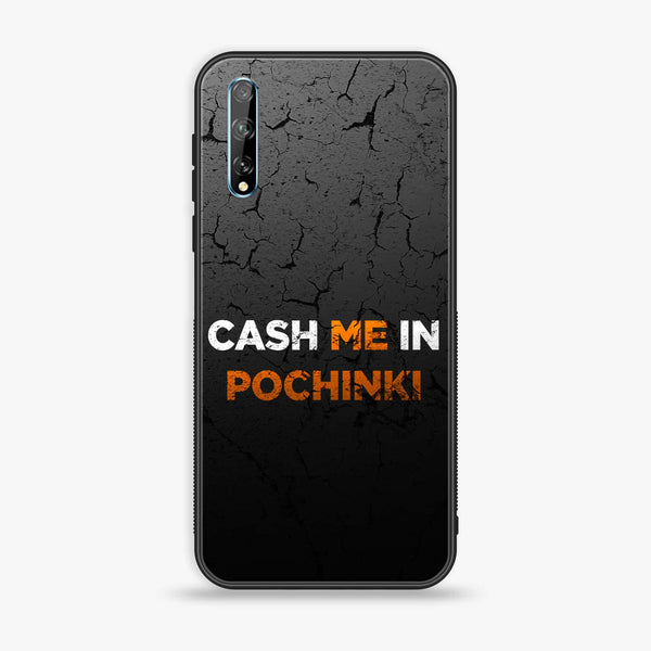 Huawei Y8p - Cash Me - Premium Printed Glass soft Bumper Shock Proof Case