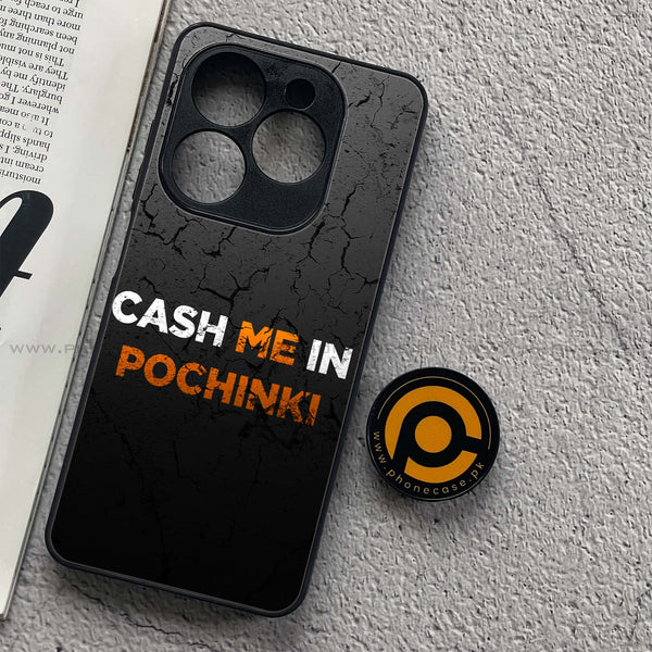 Infinix Hot 40i - Cash Me - Premium Metal Printed soft Bumper shock Proof Case CS-47664