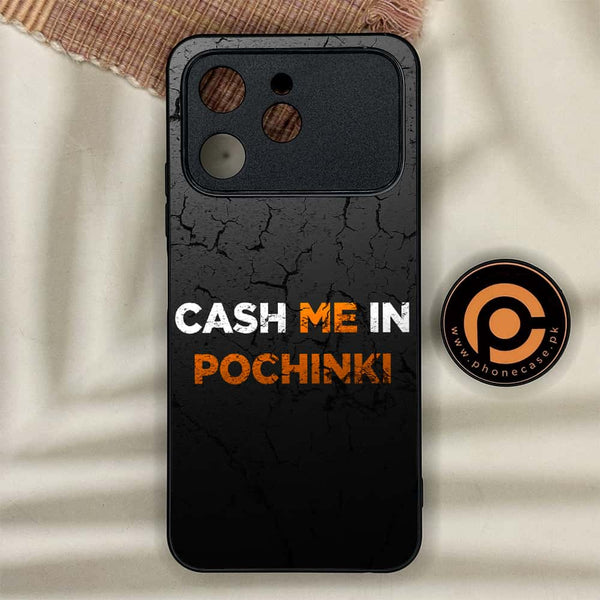 Tecno Spark 40 - Cash Me - Premium Metal Printed soft Bumper shock Proof Case