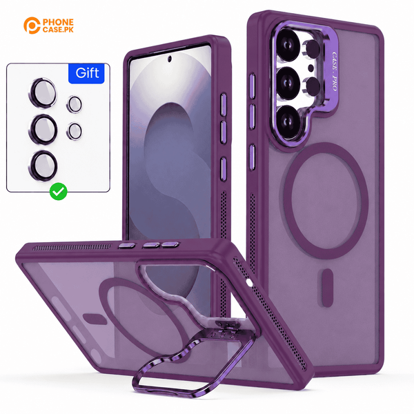 Galaxy S26 Ultra - Linex Matte Magnetic Lens Holder Case with Metal Lens Kit