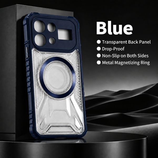 Infinix Note 60 / Note 60 Pro - Orbital Magnetic Ring Transparent Shockproof Phone Case
