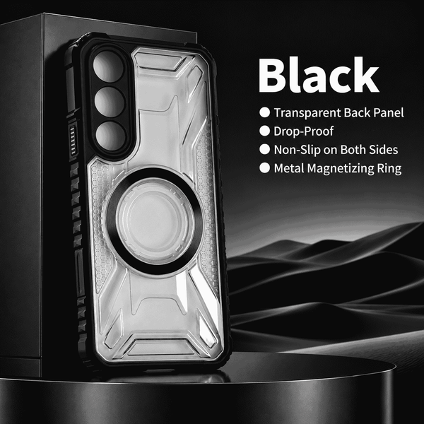 Vivo V70 FE - Orbital Magnetic Ring Transparent Shockproof Phone Case