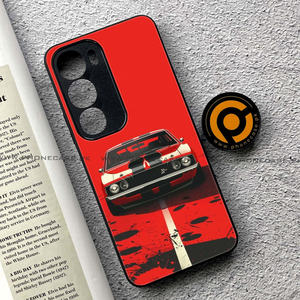 Vivo Y19s - Classic Racer Vibes - Premium Printed Glass soft Bumper shock Proof Case