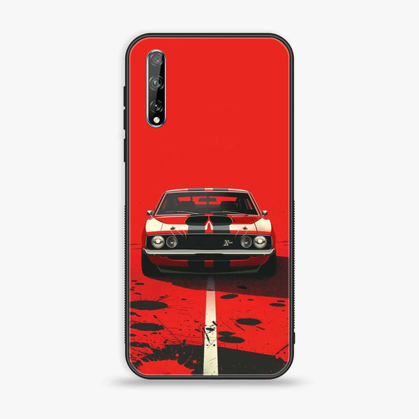 Huawei Y8p - Classic Racer Vibes - Premium Printed Glass soft Bumper Shock Proof Case