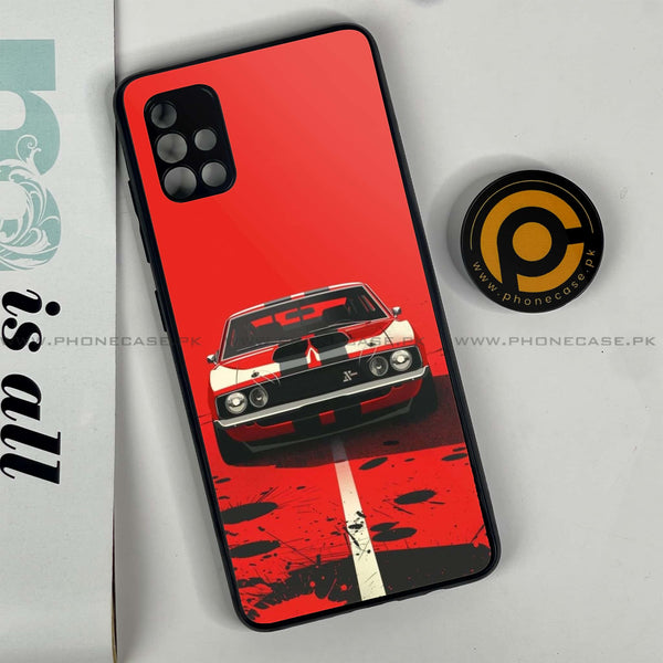 Samsung Galaxy A51 - Classic Racer Vibes - Premium Printed Glass soft Bumper Shock Proof Case