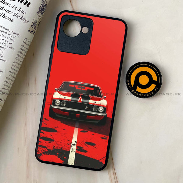 Realme C30 - Classic Racer Vibes - Premium Printed Glass soft Bumper Shock Proof Case