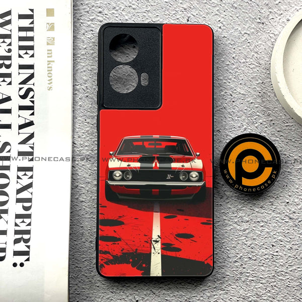 Moto G85 - Classic Racer Vibes - Premium Printed Glass soft Bumper shock Proof Case