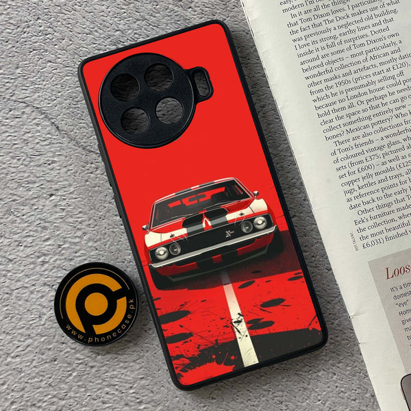 Tecno Spark 20 Pro Plus - Classic Racer Vibes -  Premium Printed Metal soft Bumper shock Proof Case