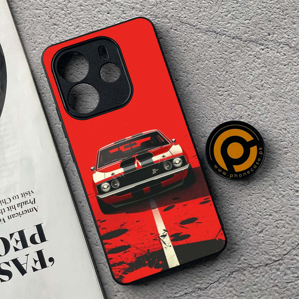 Xiaomi Redmi Note 14 - Classic Racer Vibes - Premium Printed Glass soft Bumper Shock Proof Case