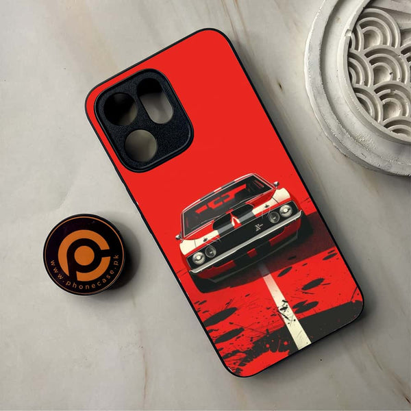 Oppo Reno 14F - Classic Racer Vibes - Premium Metal Printed Soft Bumper Shockproof Case