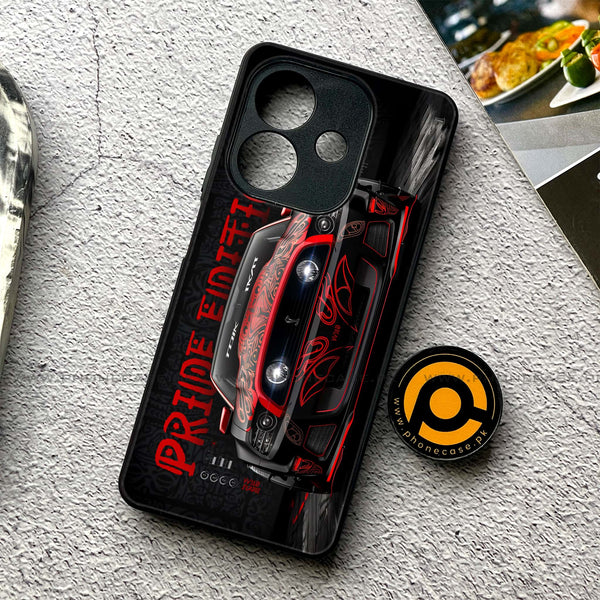 Oppo A3 2024 -  Cobra X Racing Car - Premium Printed Metal soft Bumper shock Proof Case