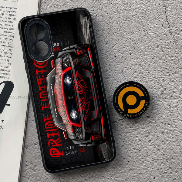 Oppo A18 4G - Cobra X Racing Car -  Premium Printed Metal soft Bumper shock Proof Case