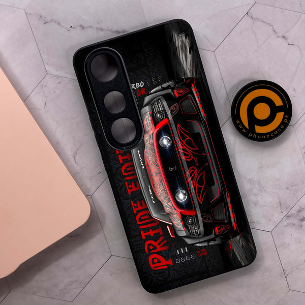 Vivo V50 Lite - Cobra X Racing Car - Premium Metal Printed soft Bumper shock Proof Case