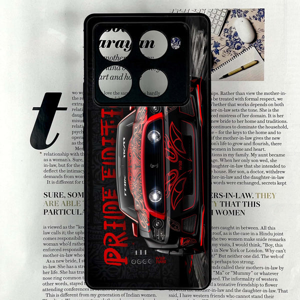 Infinix Note 40 Pro Plus - Cobra X Racing Car - Premium Metal Printed soft Bumper shock Proof Case