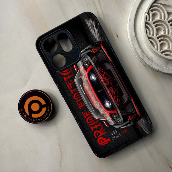 Oppo Reno 14F - Cobra X Racing Car - Premium Metal Printed Soft Bumper Shockproof Case
