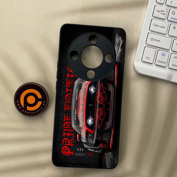 Honor x9b 5G - Cobra X Racing Car - Premium Metal Printed soft Bumper shock Proof Case
