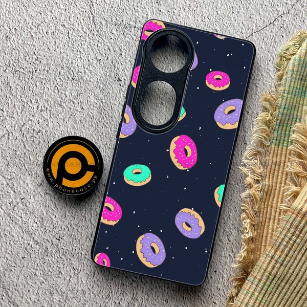 Vivo V40 Pro - Colorful Donuts - Premium Metal Printed soft Bumper shock Proof Case