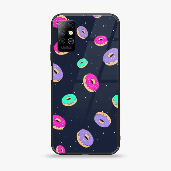 Infinix Note 8i - Colorful Donuts - Premium Printed Glass soft Bumper Shock Proof Case