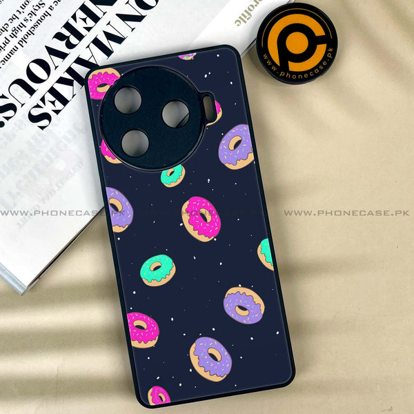 Tecno Camon 30 Pro 5G - Colorful Donuts -  Premium Printed Metal soft Bumper shock Proof Case