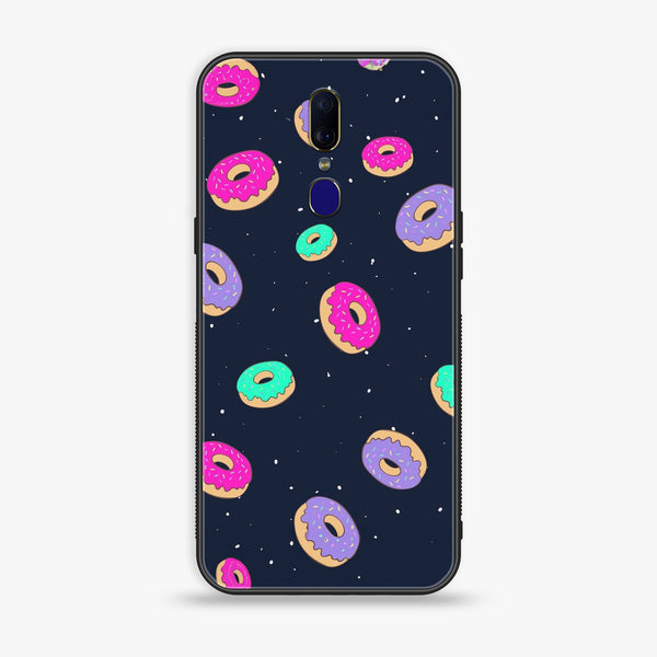 Oppo F7 -  Colorful Donuts - Premium Printed Glass Case