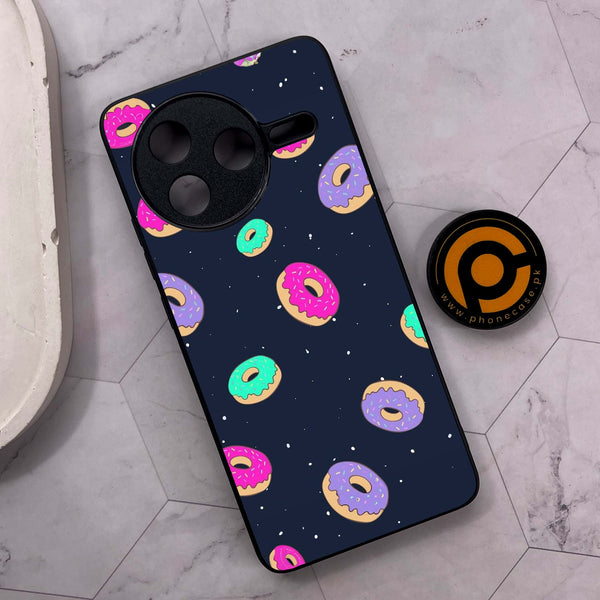 Xiaomi Poco F7 Pro 5G - Colorful Donuts - Premium Metal Printed soft Bumper shock Proof Case