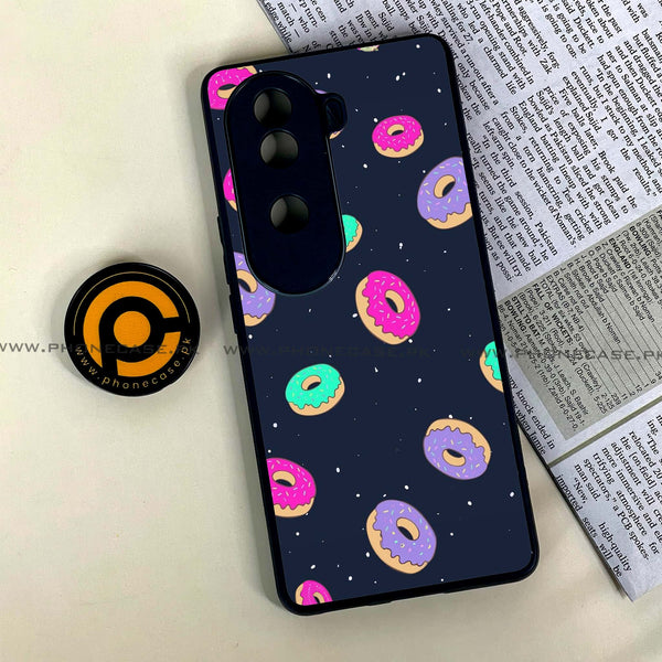 Vivo V40e - Colorful Donuts - Premium Printed Glass soft Bumper shock Proof Case