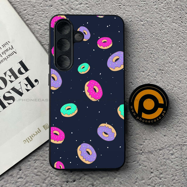 Samsung Galaxy S25 FE - Colorful Donuts - Premium Metal Printed soft Bumper shock Proof Case