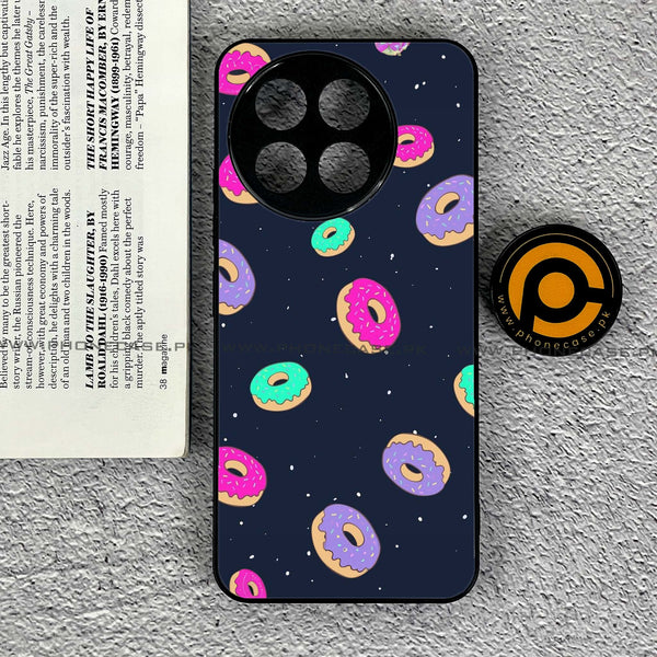 Tecno Spark 30 Pro - Colorful Donuts - Premium Printed Metal soft Bumper shock Proof Case