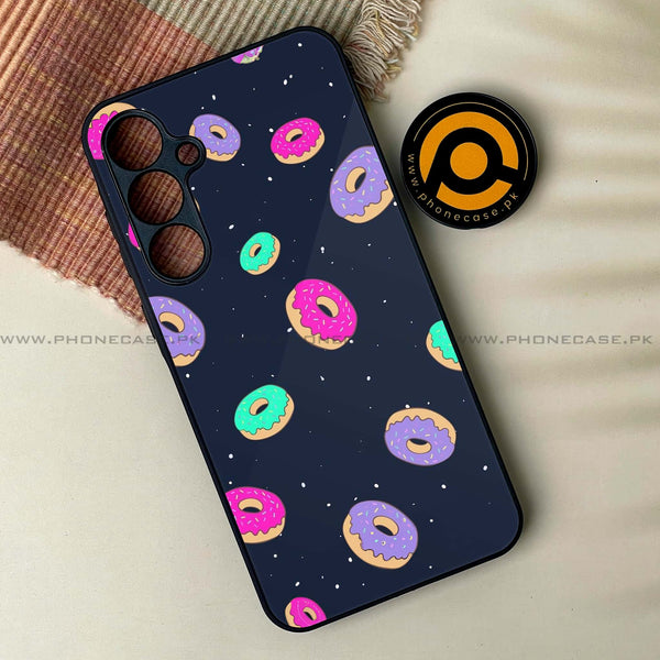 Samsung Galaxy A35 - Colorful Donuts - Premium Printed Glass soft Bumper Shock Proof Case CS-21587