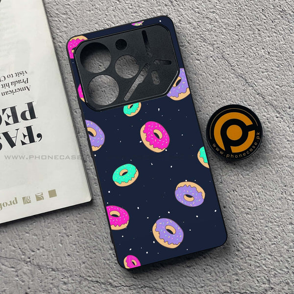 Tecno Pova 6 Pro - Colorful Donuts - Premium Printed Glass soft Bumper Shock Proof Case