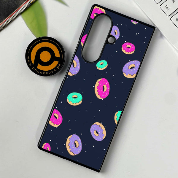 Samsung Galaxy Z Fold 7 - Colorful Donuts -  Premium Metal Printed soft Bumper shock Proof Case