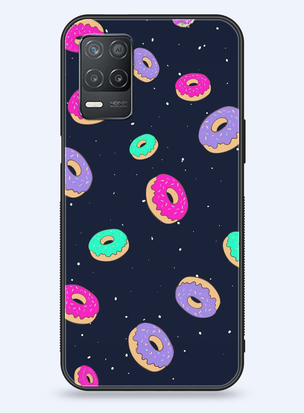 Realme Narzo 30 5G - Colorful Donuts -  Premium Printed Metal soft Bumper shock Proof Case