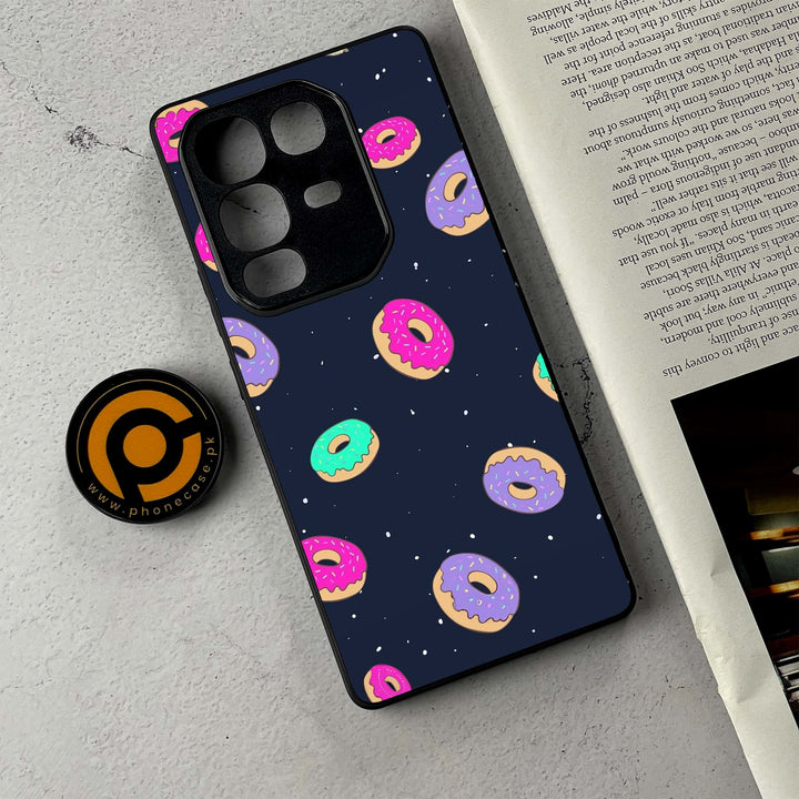 Infinix Note 50 Pro - Colorful Donuts - Premium Metal Printed Soft Bumper Shockproof Case