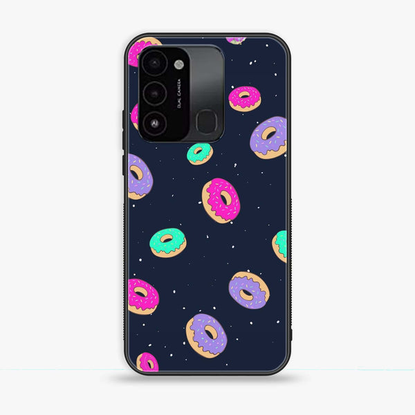 Tecno Spark Go 2022 - Colorful Donuts - Premium Printed Glass soft Bumper Shock Proof Case