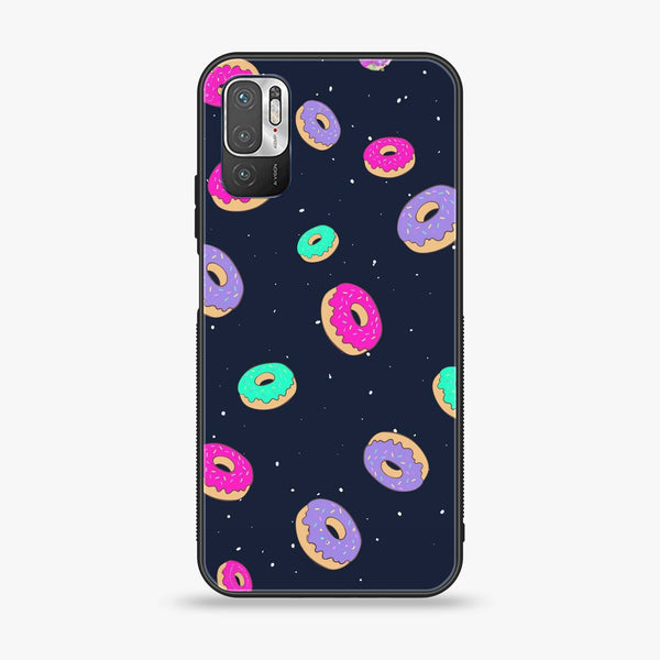 Xiaomi Redmi Note 10 5G - Colorful Donuts - Premium Printed Glass soft Bumper shock Proof Case