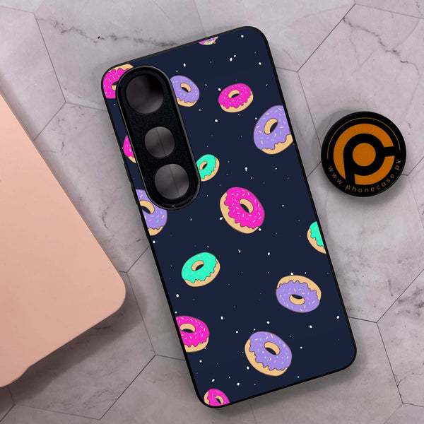 Vivo V50 Lite - Colorful Donuts - Premium Metal Printed soft Bumper shock Proof Case