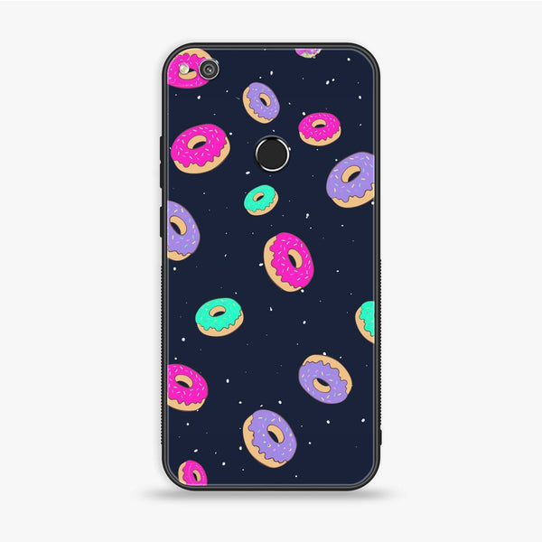 Huawei Honor 8 Lite - Colorful Donuts - Premium Printed Glass soft Bumper Shock Proof Case