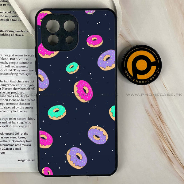 Mi 11 Lite - Colorful Donuts - Premium Printed Glass soft Bumper Shock Proof Case CS-16141