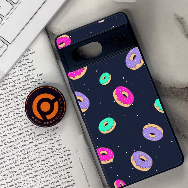 Google Pixel 7 - Colorful Donuts - Premium Metal Printed soft Bumper Shock Proof Case