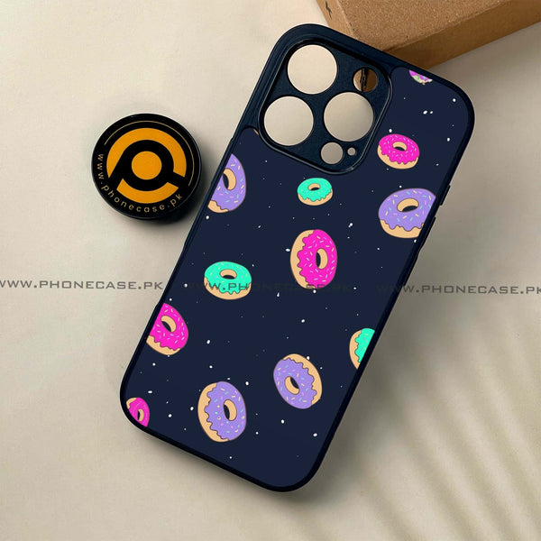 iPhone 16 Pro - Colorful Donuts - Premium Printed Glass soft Bumper shock Proof Case